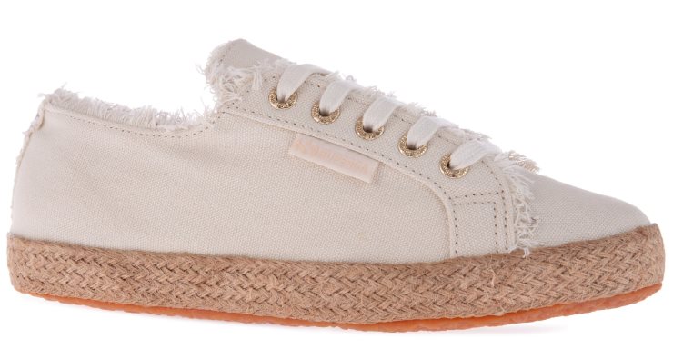 Superga 2790 Baumwollseil Mit Fransen Beige Gesso