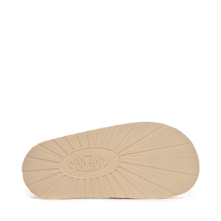 Superga 1918 Rutschplattform Kunstpelz Total Beige Lt Eierschale