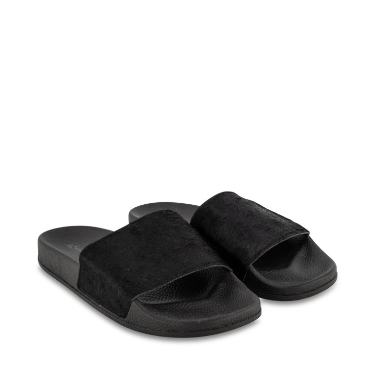 Superga 1908 Kalbshaar Total Schwarz