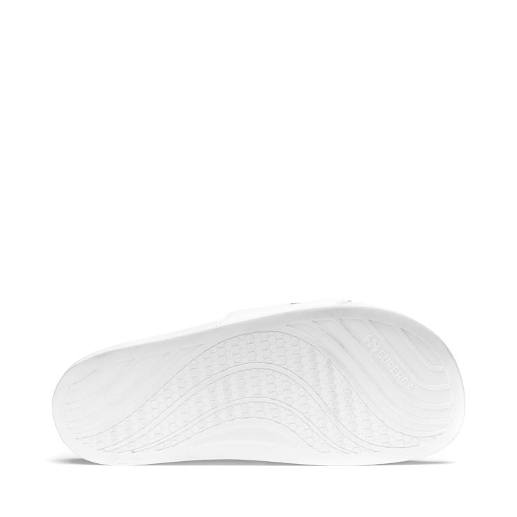 Superga 1908 Rutschen Polysoft Weiß Schwarz Weiß