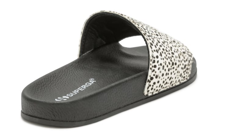 Superga 1908 Print Kalbshaar Schwarz Dalmatiner