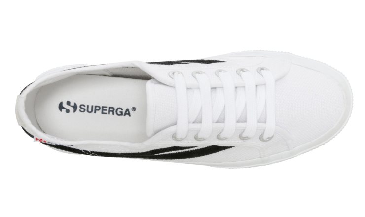 Superga 2953-cotusuede Weiß-schwarz
