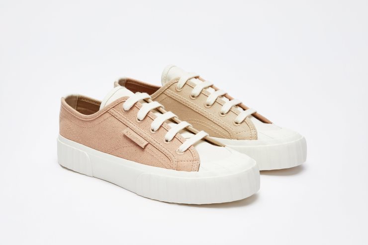 Superga 2630 Bio-Leinwand Naturfarbstoff Weeds-Pink Magenta Leaves