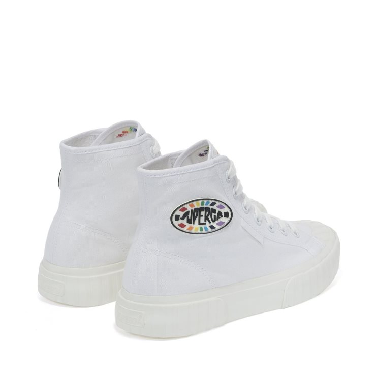 Superga 2696 Stripe Multicolor Logo Weiß Mehrfarbig