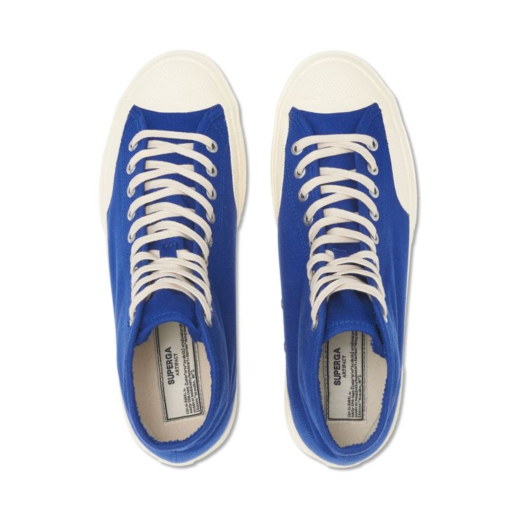 Superga 2433 Arbeitskleidung Blau Chambary-off Weiß