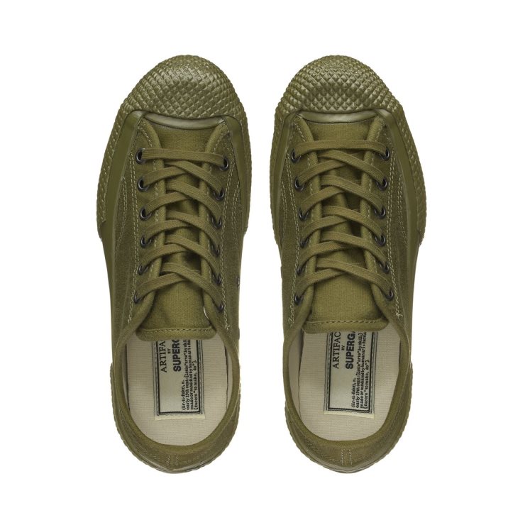 Superga 2434 Cd162 Militärisches Cordlane Grüner Salbei