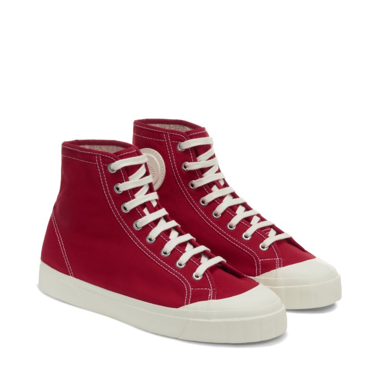 Superga 3192 Campionato Korb Rot Flammenweiß