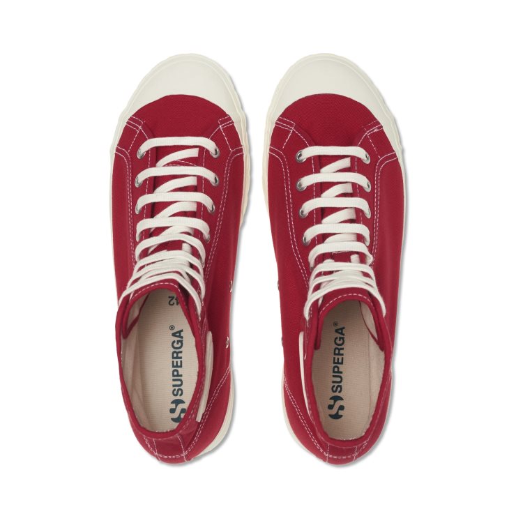 Superga 3192 Campionato Korb Rot Flammenweiß