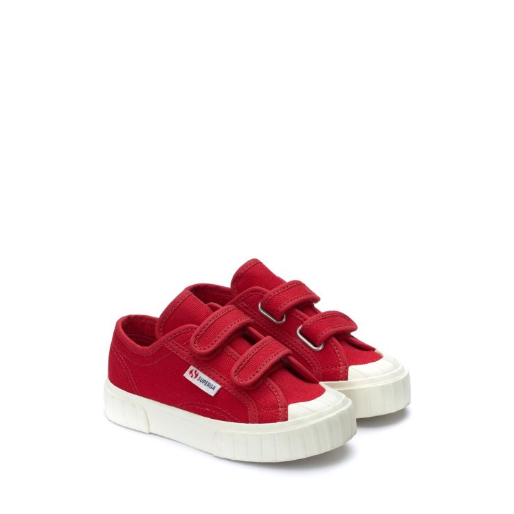 Superga 2630 Kids Stripe Straps Rote Flamme