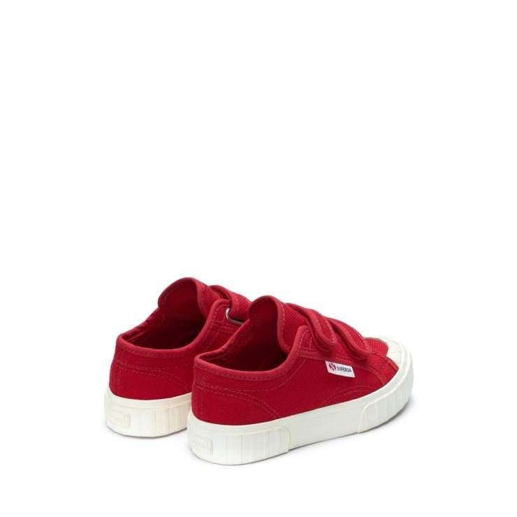 Superga 2630 Kids Stripe Straps Rote Flamme