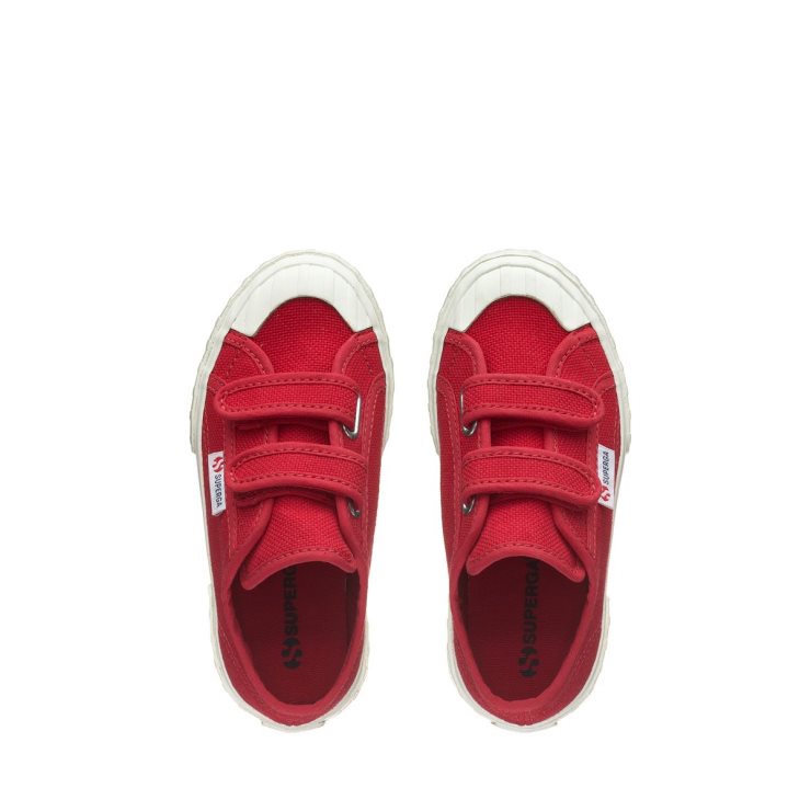 Superga 2630 Kids Stripe Straps Rote Flamme