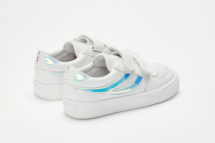 Superga 2846 Kinder Seattle Straps Opal Weiß Opalisierend