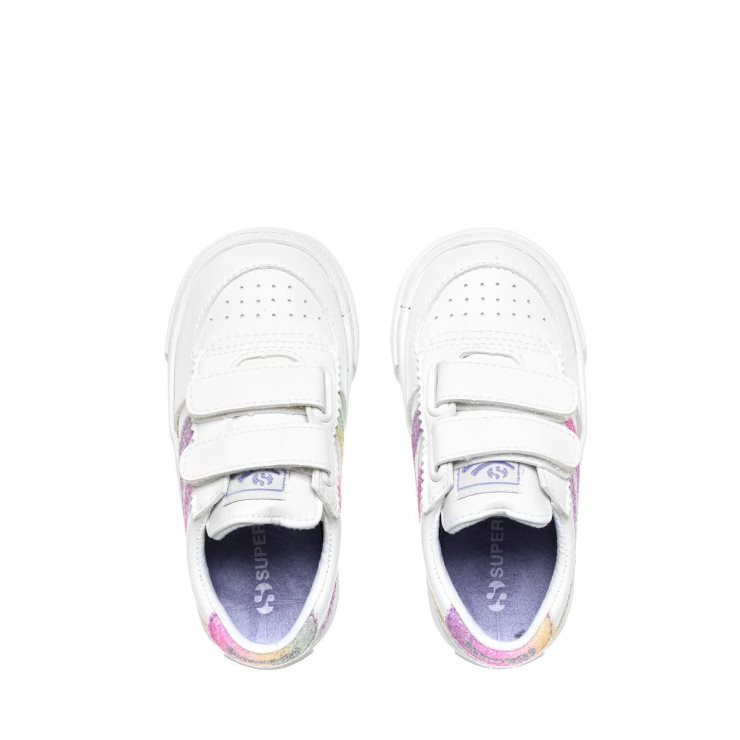 Superga 2846 Kids Seattle Straps Iris Weiß-pink Pastel Multic