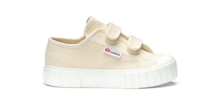 Superga 2630 Kids Stripe Straps Beige Roh