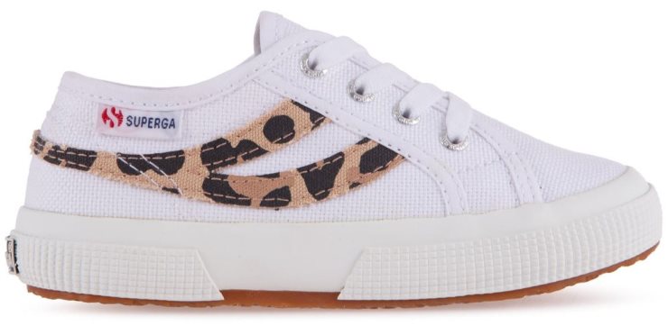 Superga 2953 Schwalbenschwanz Baumwolle Leopa Weiß-leopard