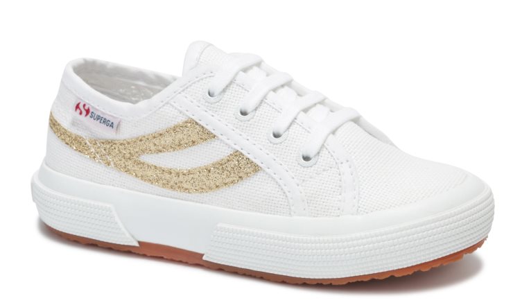 Superga 2953 Schwalbenschwanz Bettmicroglit Weiß-gold