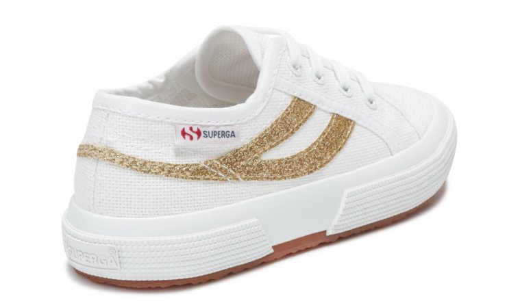 Superga 2953 Schwalbenschwanz Bettmicroglit Weiß-gold