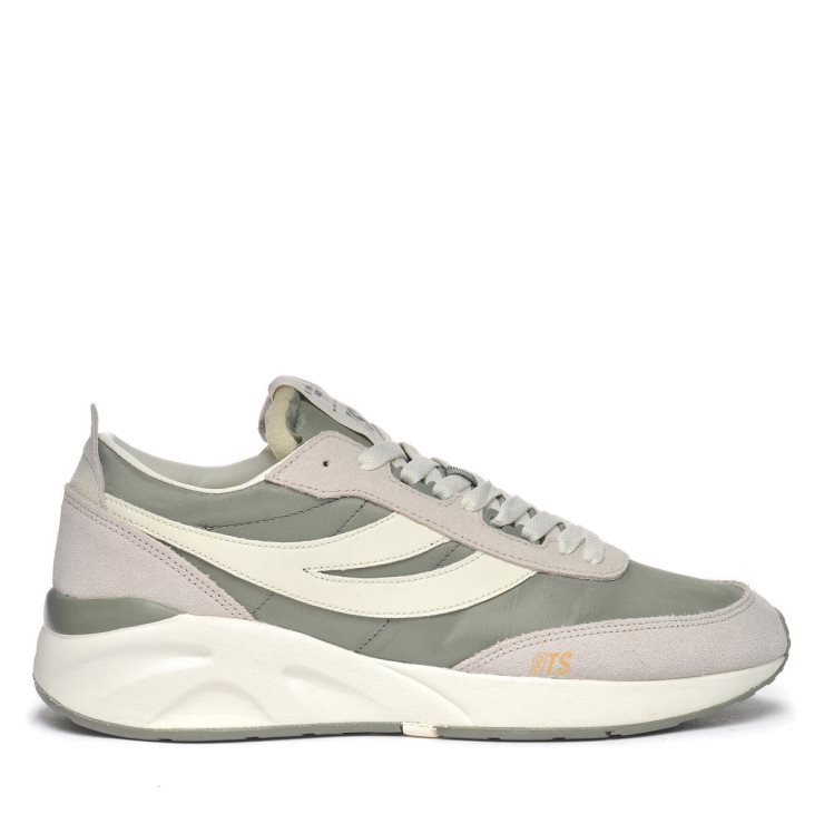 Superga 4089 Training 9ts Slim Beige Gesso-grün Safari-weiß