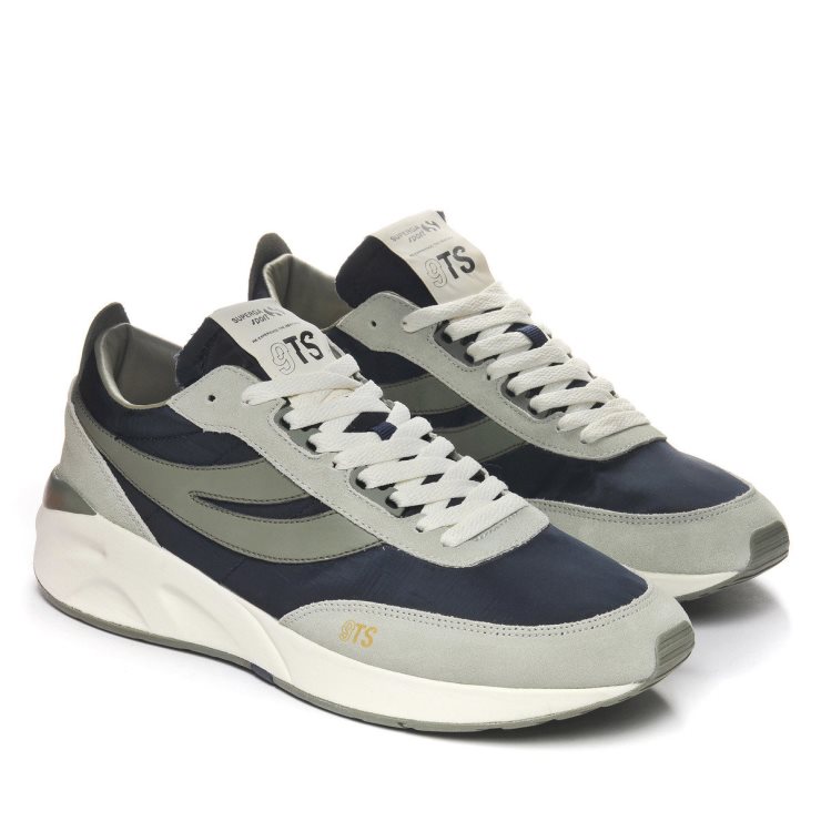 Superga 4089 Training 9ts Slim Achat Grau-grün Safari-blau G