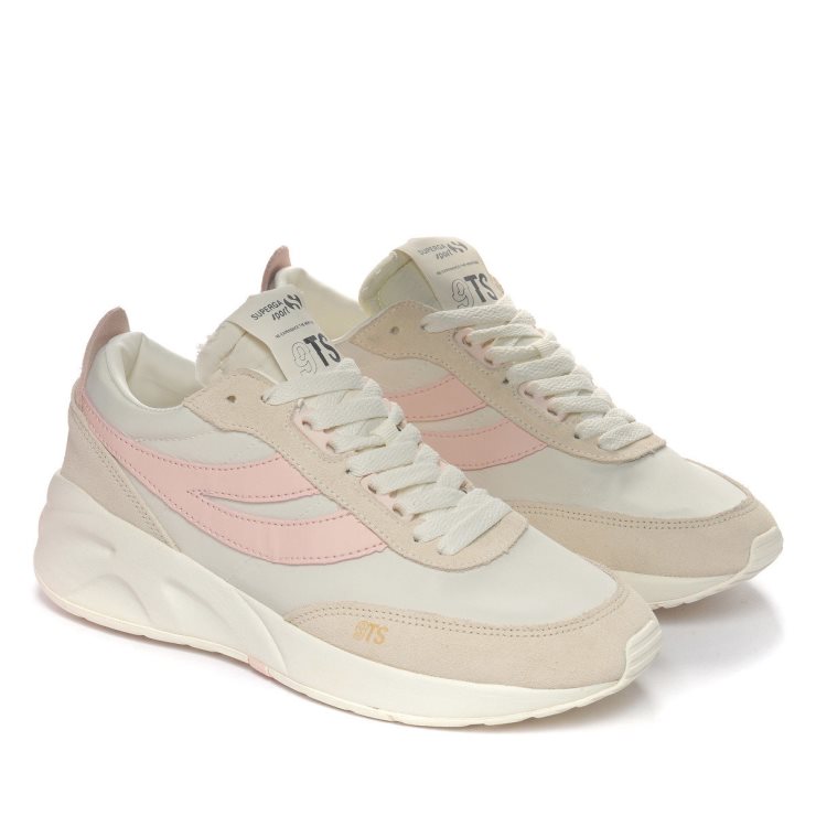 Superga 4089 Training 9ts Slim Weiß Avroio-pink Asch-beige Lt
