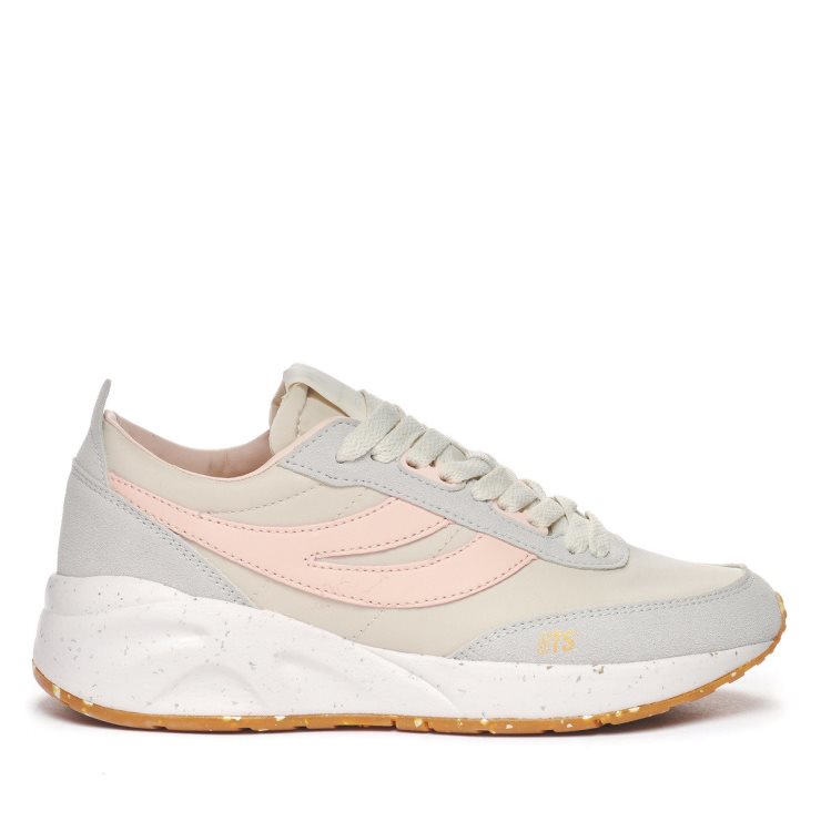 Superga 4089 Training 9ts Slim Vegan Kunstleder Beige Gesso-grau Lt-pink Ish-b