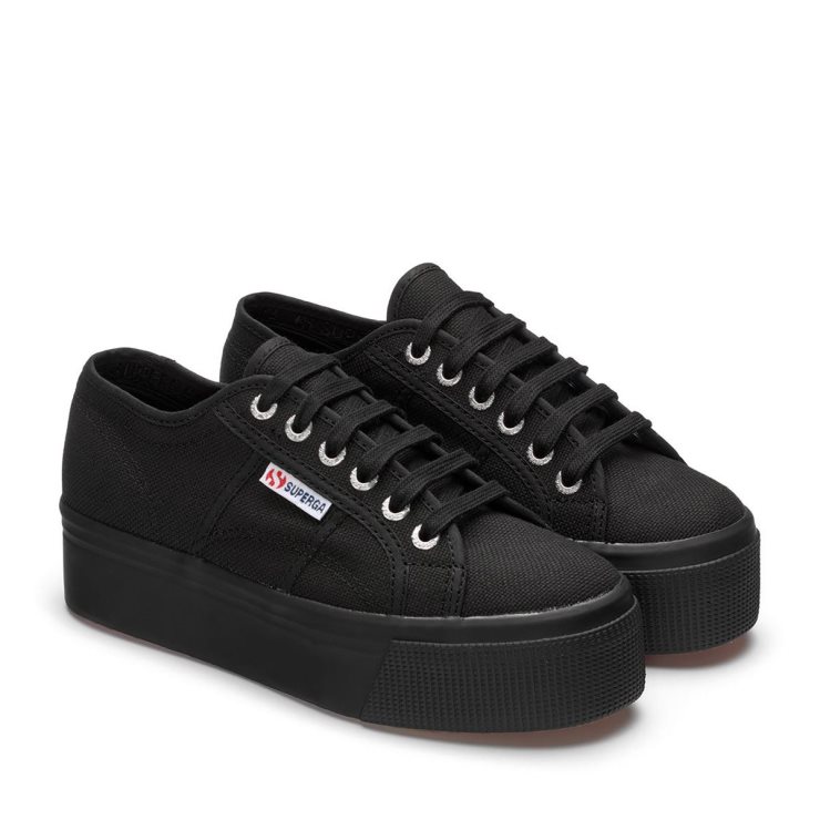 Superga 2790 Linea Rauf Runter Voll Schwarz