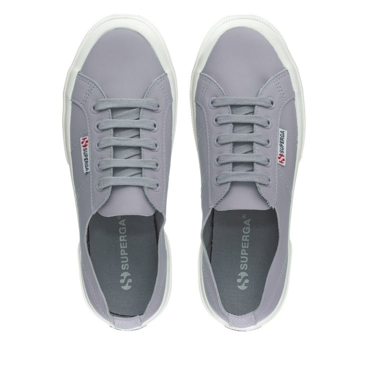 Superga 2750 Nappa Ungefüttert Blau Lt Grau-f Avorio