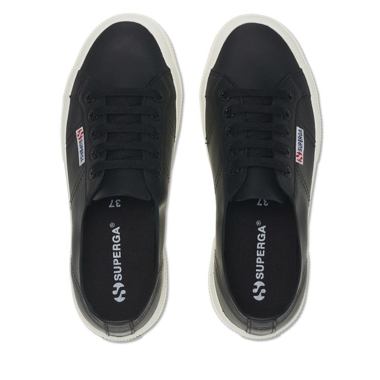 Superga 2750 Nappa Ungefüttert Schwarz-f Avorio