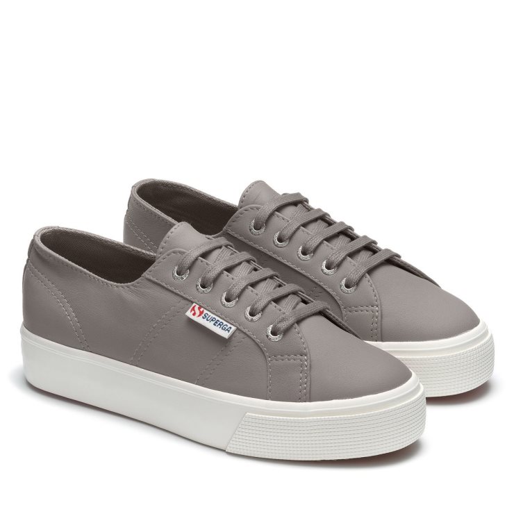 Superga 2730 Nappa Grau Bläulich-f Avorio