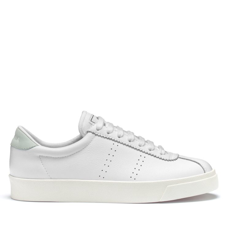Superga 2843 Club S Comfort Leder Weiß-azur Ice-f Avorio