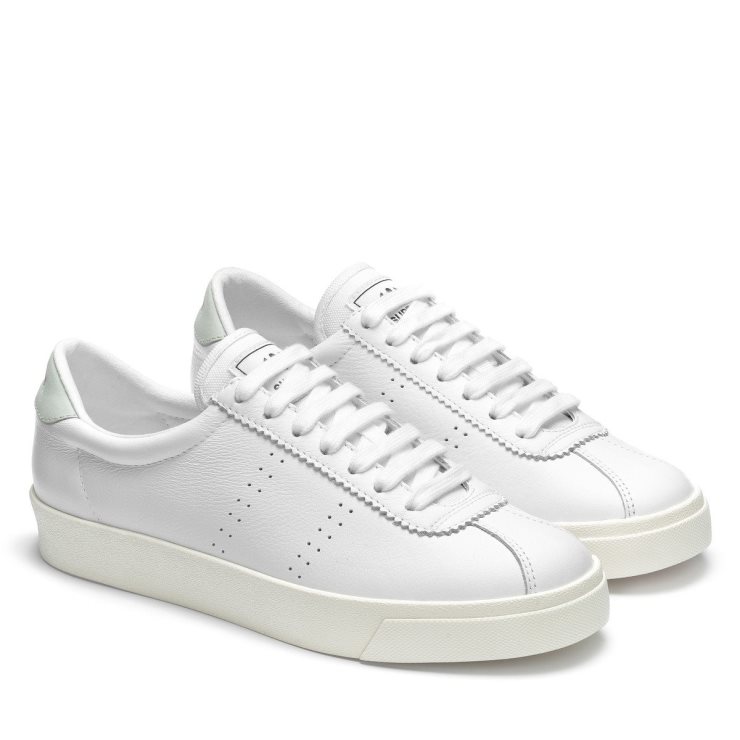Superga 2843 Club S Comfort Leder Weiß-azur Ice-f Avorio