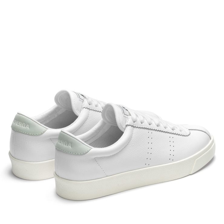 Superga 2843 Club S Comfort Leder Weiß-azur Ice-f Avorio