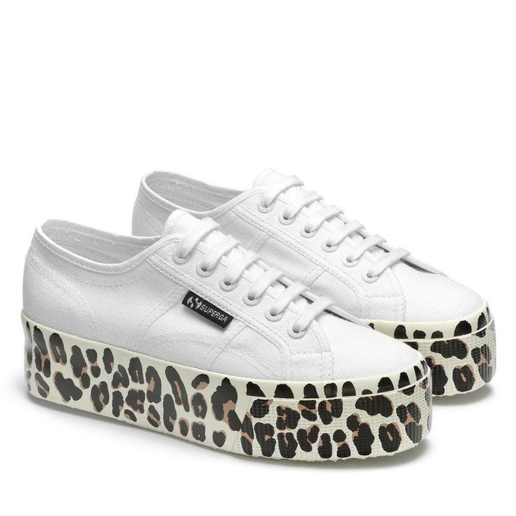 Superga 2790 Heller Leopard Stockfleckig Weiß Avorio-f Lt Beige Leopar