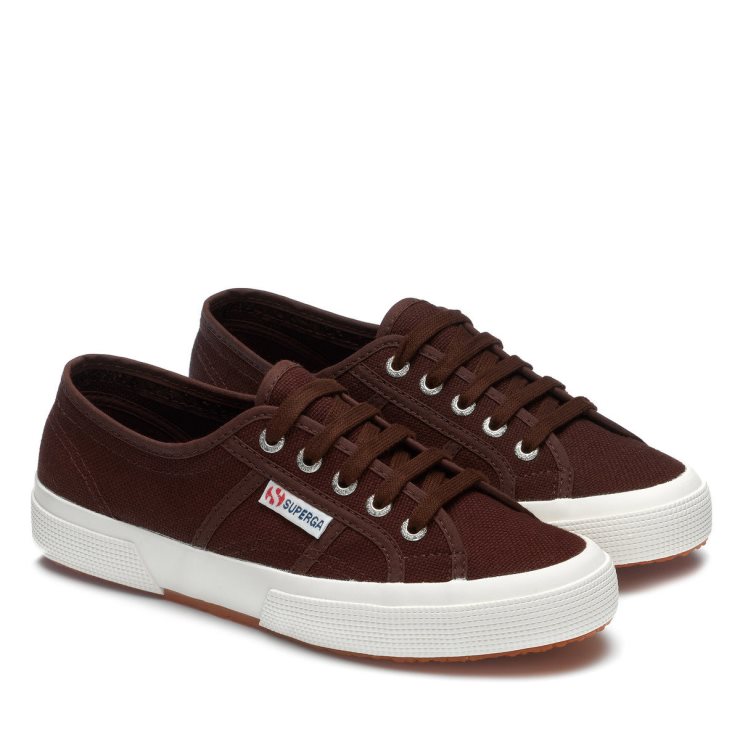 Superga 2750 Cotu Classic Braun Pflaume F Avorio