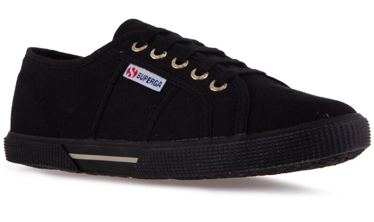 Superga 2950 Cotu Schwarz-blassgold