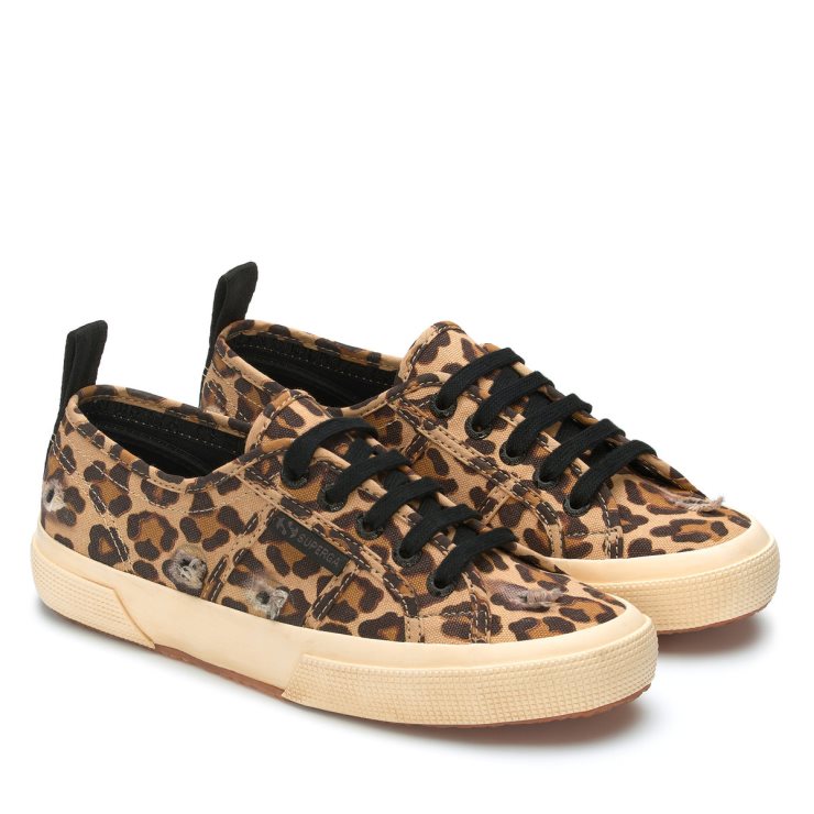 Superga 2750 Ripped Leopard Classic Leopard-schwarz