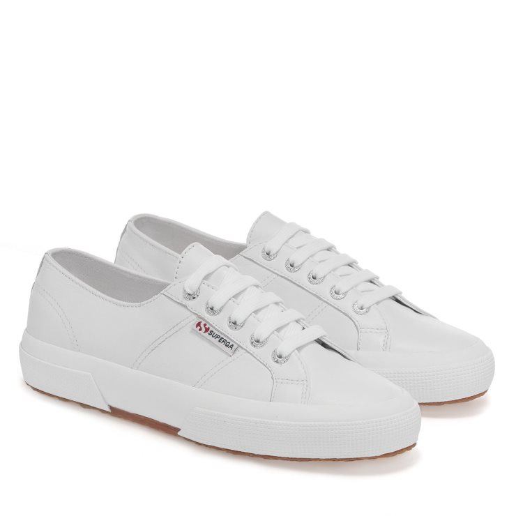 Superga 2750 Nappaleder Optisch Weiß