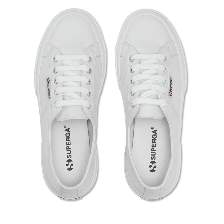 Superga 2750 Nappaleder Optisch Weiß