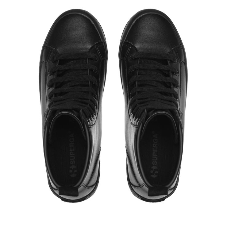 Superga 2643 Alpina Kunstleder Total Schwarz