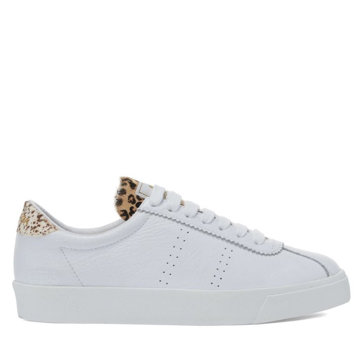 Superga 2843 Club S Calfhair Details White Dots Leopard