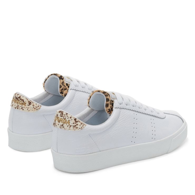 Superga 2843 Club S Calfhair Details White Dots Leopard