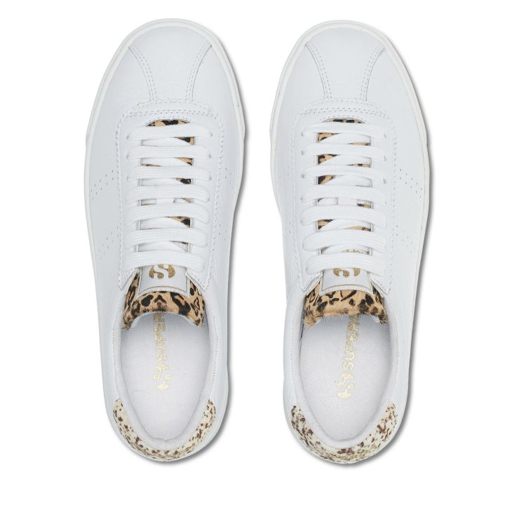Superga 2843 Club S Calfhair Details White Dots Leopard