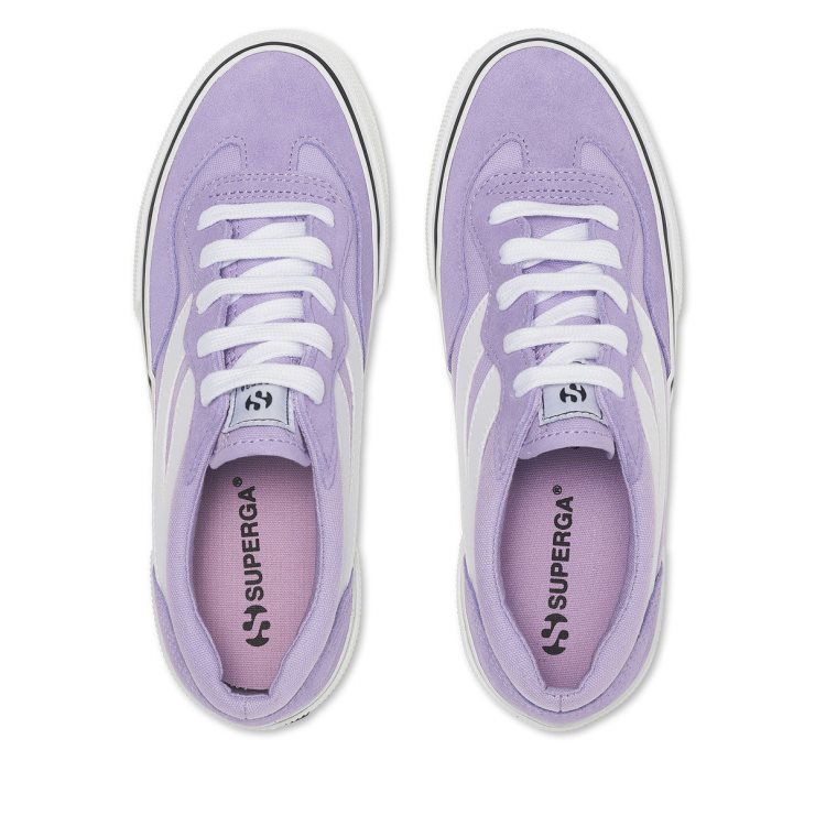 Superga 3041 Revolley Colourblock Plateau Violett Lilla-Weiß