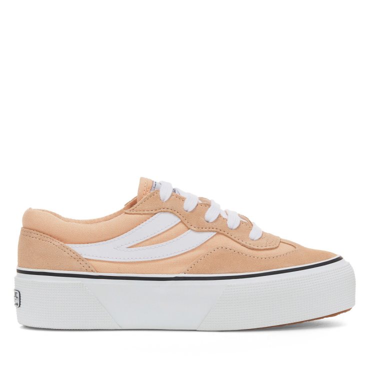 Superga 3041 Revolley Colourblock Plateau Pink Pfirsichweiß