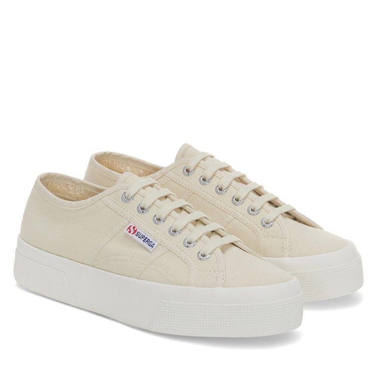 Superga 2740 Plateau Beige Lt Eggshell-f Avorio