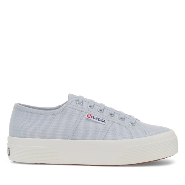 Superga 2740 Plateau Grau Lilla-f Avorio
