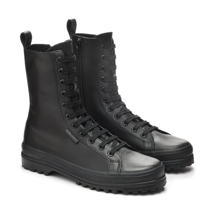 Superga 2641 Alpina Hochnappa Total Schwarz Schwarz