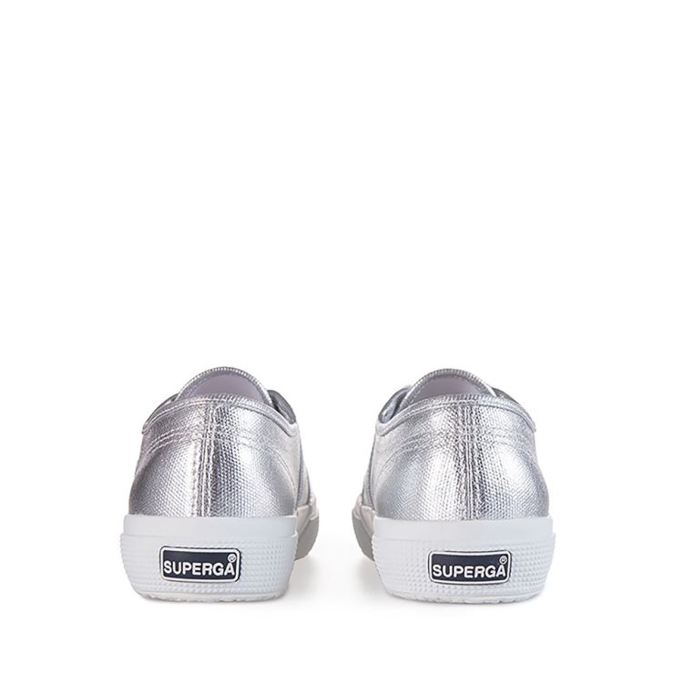 Superga 2750 Metallic Canvas Grau Silber