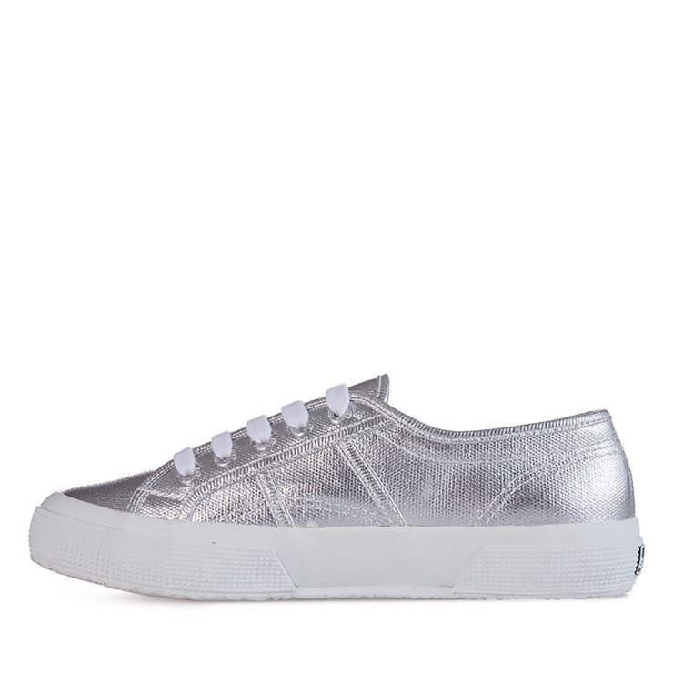 Superga 2750 Metallic Canvas Grau Silber