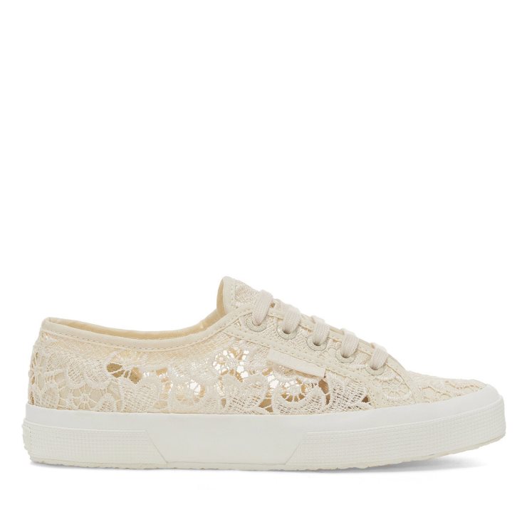 Superga 2750 Makramee Beige Lt Eierschalen-f Avorio